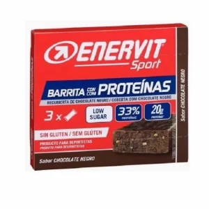 Barra Enervit con Proteinas 20gr CHocolate Negro (Unidad)